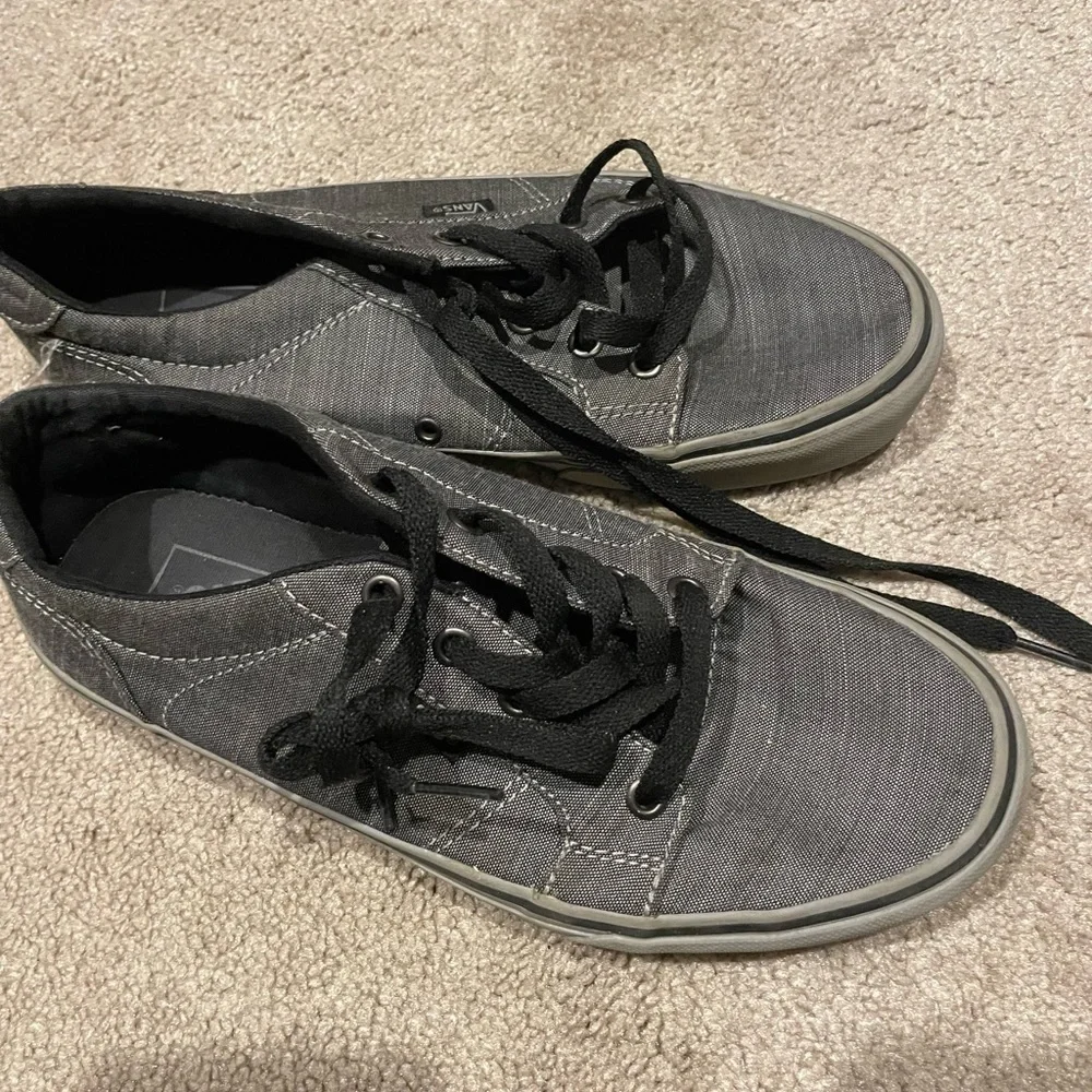 Vans OFF THE WALL Dark Grey 721454 Skateboard Shoe Waffle Gum Sole Size 6.5 Men